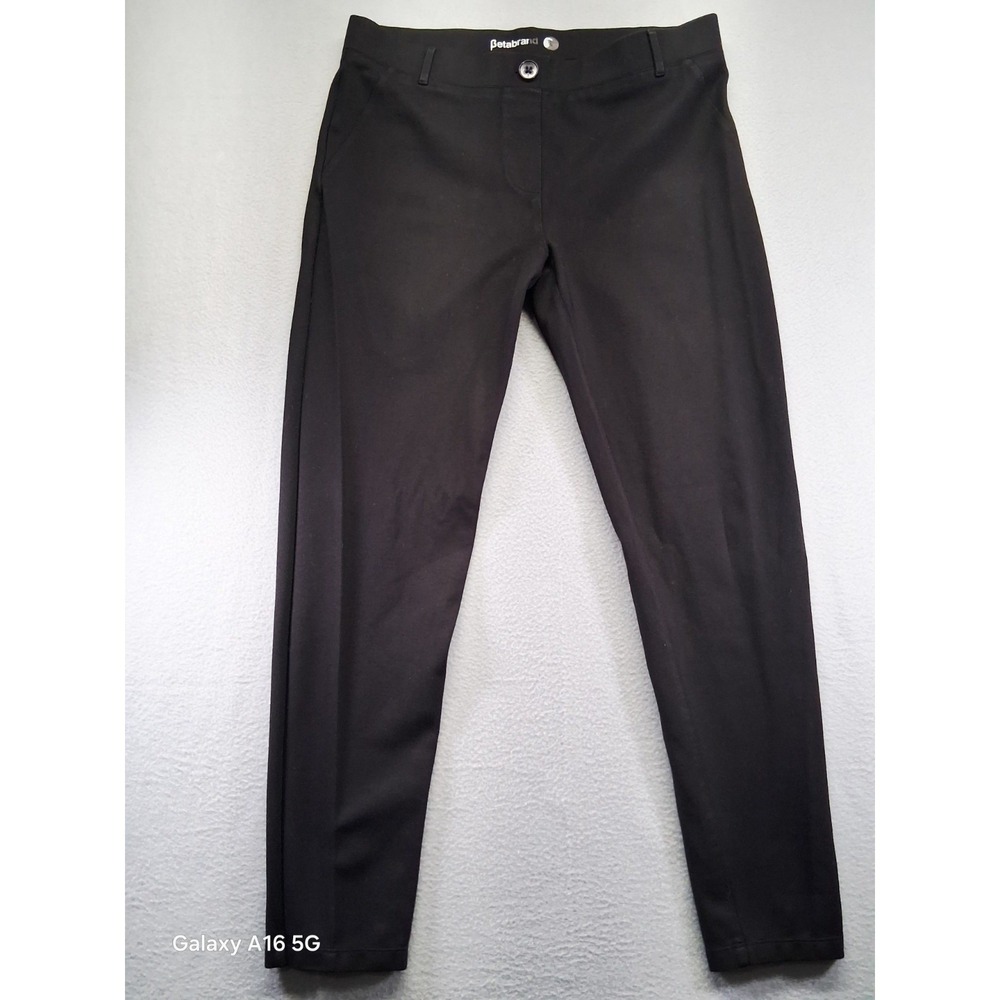Betabrand Pants Women Large Black Dress Formal Pull On Yoga Stretch Gorpcore